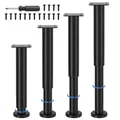 Produktbild: Verstellbare Möbelfüße Metall Schwarz Höhenverstellbar 25-43cm