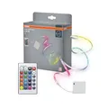 Produktbild: Osram bunte batteriebetriebene Flex Strips für den Einsatz in verschiedenen Bereichen, mit Fernbedienung, 5m, Rot-Grün-Blau, dimmbar, IP20, weiß, Kunststoff, Leuchtmittel nicht austauschbar