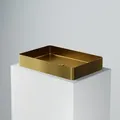 Produktbild: Steinberg Serie 442 Aufsatzwaschtisch, eckig, 600x400x100mm, Edelstahl, ohne Hahnloch, ohne Überlauf, 4427110BG, Farbe: Brushed Gold