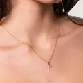 Produktbild: NEW XENOX Damen Kette XS3522GK Gold Collier Halskette mit Anhänger Kreuz
