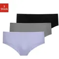 Produktbild: SNOCKS Hipster Panties Damen Unterhose (3-St., 3 Stück) aus Bio-Baumwolle für ein bequemes Tragegefühl grün|lila|schwarz|weiß L