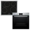 Produktbild: Bosch HND415LS62, Einbauherd-Set Serie 4, Bestehend aus HEA513BS4 Herd, 60 x 60 cm, 3D Heißluft, LED Display & NIF645CB5E Induktionskochfeld, Bräterzone, Restwärme, Edelstahlrahmen