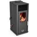 Produktbild: Baba's Kaminofen Eco Hybridofen Pellets und Holz Kombiofen Pelletofen ohne Strom, 8 kW, Dauerbrand, Dauerbrandofen, Holzofen Holz Ofen Kamin