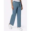 Produktbild: Schlupfjeans HEINE, Damen, Gr. 40, Normalgrößen, blau (blau, bleached), 72% Baumwolle, 27% Polyester, 1% Elasthan, unifarben, lang, Jeans Schlupfjeans