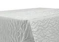 Produktbild: BEAUTEX Tischdecke Damast Streifen - Bügelfreies Tischtuch - Fleckabweisende, Pflegeleichte Tischwäsche - Tafeltuch, Eckig 135x180 cm, Hellgrau