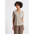 Produktbild: T-Shirt STREET ONE, Damen, Gr. 38, beige (morning beige), Stoff, 95% Viskose, 5% Elasthan, unifarben, normal normal, Rundhals, abgesteppt, Shirts T-Shirt, Jersey