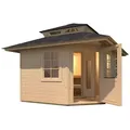 Produktbild: Weka Blockbohlen Saunahaus Kurikka inkl. Elementsauna 28/68 mm 7,5 kW Saunaofen OS inkl. Steuerung