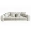 Produktbild: luma-home Big-Sofa, Beige, Metall, 4-Sitzer, Füllung: Polyurethan (Pur), Rechteckig, 306x86x134 cm, Wohnzimmer, Sofas & Couches, Sofas, Bigsofas