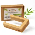 Produktbild: 1x Toilettenpapierhalter Holz selbstklebend ohne Bohren ökologischer Klopapie...