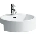 Produktbild: Laufen Living City Halbeinbau-Waschtisch, mit Überlauf, 1 Hahnloch, 460x460mm, weiss (460 mm, 460 mm) (H8134310001041)