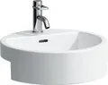Produktbild: LAUFEN Living City Halbeinbau-Waschtisch, mit Überlauf, 1 Hahnloch, 460x460mm, weiß, H8134310001041