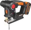 Produktbild: Worx Akku-Stichsäge WX550 Axis, Profi 2-in-1 Pendelhub Stich- & Säbelsäge, inkl. Akku & Ladegerät