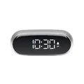 Produktbild: Lexon MINUT Kompakter Mini-Wecker mit VA-LCD-Display, Pure Black, Touch-Steuerung, Snooze-Funktion und Hintergrundbeleuchtung, wiederaufladbarer Akku, Aluminium