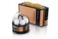 Produktbild: Arendo Frühstücks-Set (2-tlg), 2-Scheiben Langschlitz Toaster, 7er Eierkocher, Kupfer