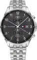 Produktbild: Tommy Hilfiger Multi Zifferblatt Quarz Uhr für Herren mit Silbernes Edelstahlarm