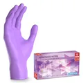 Produktbild: Arnowa GmbH ARNOMED Nitril Lavender Violet Einmalhandschuhe, puderfrei, lila, Reißfeste und elastische Nitrilhandschuhe mit Rollrand, 1 Packung = 100 Stück, Größe S 383-S