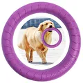 Produktbild: MMSGA Hunde-Fitness-Ring Hundebiss-Ring Hunde-Trainingsring, Haustier Hund Outdoor-Spiel Agility Trainingsgeräte, Tauziehen Interaktiver Trainingsring für Kleine mittelgroße Große Hunde (Lila, 17CM)