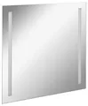 Produktbild: FACKELMANN LED Spiegel linear Mirrors/Wandspiegel mit LED-Beleuchtung und Ambientelicht/Maße (B x H x T): ca. 80 x 75 x 2 cm/hochwertiger Badspiegel/moderner Badezimmerspiegel/Breite 80 cm
