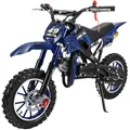 Produktbild: Actionbikes Motors Crossbike Delta 49 cc | 2-Takt 49ccm Motor bis 𝟒𝟎 km/h - Motorrad - Pocket Bike - Dirt Bike - Motocross - Pocketbike - Motorsport - Dirtbike - Enduro (Blau)