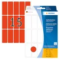 Produktbild: HERMA 2416 Vielzweck-Etiketten, 360 Stück, 20 x 50 mm, 15 pro Bogen, selbstklebend, Haushaltsetiketten zum Beschriften, matt, blanko Papier Klebeetiketten Aufkleber, leucht-rot