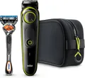 Produktbild: Braun BT3941TS Akku/Netz Barttrimmer mit Gillette Rasierer und Kulturtasche