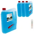 Produktbild: der kleine Handwerker 4 x Scheibenfrostschutz Konzentrat je 5 Liter bis -30°C Scheibenklar für Scheibenwaschanlagen Fächerdüsen geeignet mit Einfüllhilfe Auto + Gratis Wandthermometer