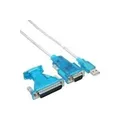 Produktbild: InLine Adapterkabel USB - USB-A (M) - DB-9 (M) - 1,8m - mit Adapter DB-9 (W) - DB-25 (M) (33396)