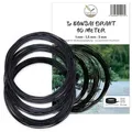 Produktbild: HappySeed Basteldraht 10m Bonsai Draht aus eloxiertem Aluminium, Schwarz - (3er Set) schwarz Ø 2 mm x 30 m