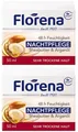 Produktbild: ✅ Florena Nachtpflege Sheabutter & Argan Gesichtscreme 48h Feuchtigkeit 2x 50ml✅