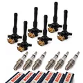 Produktbild: 6x Zündspulen + 6x BOSCH Zündkerzen für BMW 3er E46 5er E39 7er E38 Z3 X5