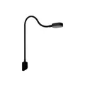 Produktbild: Kalb I Ilios LED-Bettleuchte/Leseleuchte mit USB-C, Wand- und Winkelmontage, Flexibler Arm, dimmbar, warmweiß 3000k (1er Set schwarz)