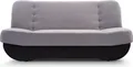 Produktbild: MOEBLO Schlafsofa PAFOS – Sofa Kippsofa Klappsofa Click-Clack Couch mit Bettkasten und Schlaffunktion (BxHxT): 192x90x87 cm (SORO 90 + SOFT 11 - Grau + Schwarz Kunstleder)