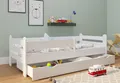 Produktbild: Kids Collective Kinderbett 80x160 80x180 90x200 mit Rausfallschutz, Schublade, Lattenrost, Komplettbett, Jugendbett, viel Stauraum, Bettkasten, 160x80 cm