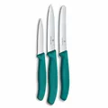 Produktbild: Victorinox Swiss Classic Küchenmesser Set, 3teilig, Gemüse-, Tomaten- und Frühstücksmesser, Rostfreier Stahl, Grün