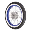 Produktbild: Komplettrad vorne für SIMSON DUO, KR51/1, KR51/2, S50-S83 – Blau eloxiert