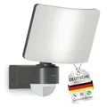 Produktbild: Oktaplex Cali LED Strahler mit Bewegungsmelder Außen warmweiß 30W 2200lm IP65 Außenstrahler anthrazit 3000K Außenbeleuchtung mit Master Funktion