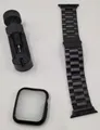 Produktbild: Armband für Apple Watch mit Armbändern 38 40 41 mm Schwarz Edelstahl Fullmosa