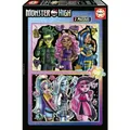Produktbild: Educa - 2er-Set Kinderpuzzle mit 100 Teilen und Monster High Bildern, 40 x 28 cm, ab 6 Jahren (19704) EDUCA