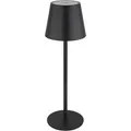 Produktbild: VANNIE I Tischleuchte schwarz matt: Moderne LED Akku-Leuchte mit Touchdimmer, IP54 Outdoor-geeignet, 11,5cm Durchmesser & variable Lichtfarbe