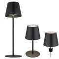 Produktbild: Tischleuchte Flaschenaufsatz Außenlampe schwarz Touchdimmer LED Akku CCT USB
