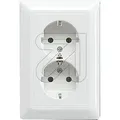 Produktbild: BJ balance SI Schuko-Doppelsteckdose alpinweiß