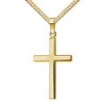 Produktbild: JEVELION Kreuzkette Kreuz-Anhänger 333 Gold 8 Karat / 8K Goldkreuz Kettenanhänger + Schmuck-Etui und Zertifikat Mit Kette Länge 60 cm