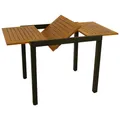 Produktbild: DEGAMO Gartentisch Balkontisch Vicenza aus Akazienholz und Aluminium, Ausziehbar 80/120x70cm, Anthrazit, FSC-Zertifiziert