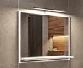 Produktbild: HAJDUK FURNITURE Badspiegel IP44 mit Beleuchtung und Ablage, Weiß Badezimmer Wandspiegel 60 cm, Badezimmerspiegel Bad Spiegel mit LED 4000K
