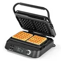 Produktbild: N8WERK Premium Waffeleisen Midnight Edition - 1600 W - 5 Programme - 7 Bräunungsstufen