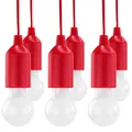 Produktbild: HyCell Pull Light 6er Set mit Zugschalter inkl. AAA Batterien - tragbare LED Lampe warmweiß - Mobile Leuchte ideal für Garten Schuppen Zelt Camping Dachboden Kleiderschrank oder Party Dekoration