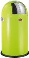 Produktbild: WESCO Mülleimer Pushboy Abfallsammler, mit Metalleinsatz, Griffe, Einwurfklappe aus Edelstahl und Bodenring