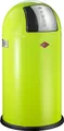 Produktbild: WESCO Abfallsammler 175831-20 PUSHBOY in LIMEGREEN mit 50 Liter Volumen und Klappdeckel / Abfalleimer / Mülleimer