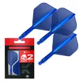 Produktbild: Target Darts K Flex Integrierter Dart-Flug und -Schaft, Nr. 2 Blau (Kurz) | 3er-Pack K-Flex - Nr. 2, Präzisionsgeformte 2-in-1-Dart-Flüge und Dart-Schaft | Professionelles Dart-Zubehör