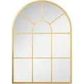 Produktbild: Homcom - Wandspiegel 70 X 50 Cm Fenster Spiegel Mit Metallrahmen Dekorativer Hängespiegel Flurspiegel Für Schlafzimmer Wohnzimmmer, Gold
